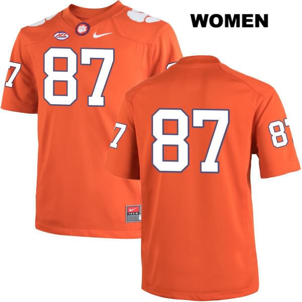 Women's Clemson Tigers #87 J.L. Banks Stitched Orange Authentic Nike No Name NCAA College Football Jersey WSV2846LX